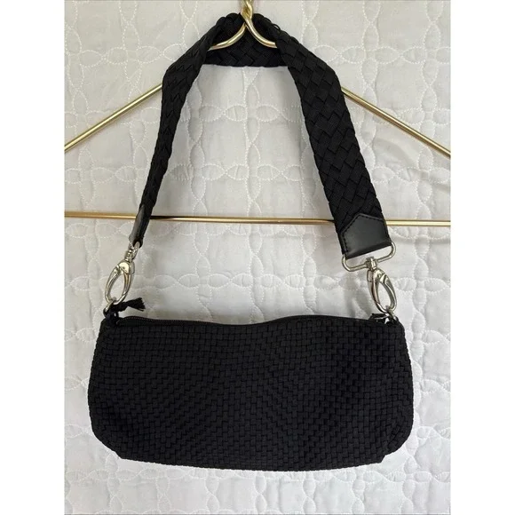 NWOT The Sak Shoulder Bag Small Interwoven Braided Straps Silver Metal Accents - Picture 3 of 15